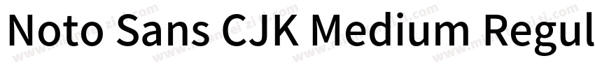 Noto Sans CJK Medium Regular字体转换